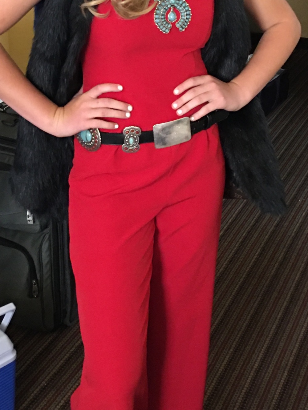 Gianni Bini Red Spaghetti-Strap Wide-Leg Jumpsuit